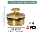 Brass Nozzle Garden Mist Sprinkler Copper Misting Cooling System Irrigation 1/2" Thread 2/3/4 Arm Sprayer Fog  Watering Tool