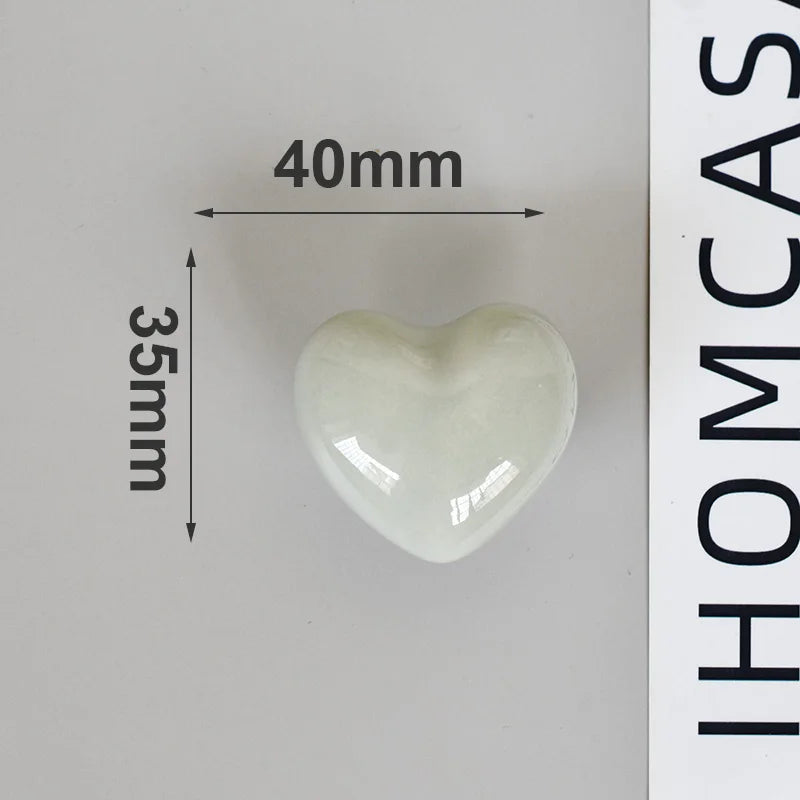 IHOMCASA Ceramic Knob Heart Seastar Shell Children Room Furniture Hardware Cabinet Handles Kitchen Wardrobe Bookcase Drawer Pull