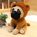 20/35cm PUG Dog Cute Animal Dogs Cos Cosplay Dinosaur Rabbit Elephant Lion Sheep Leopar Stuffed Dolls Kids Birthday X-mas Gifts