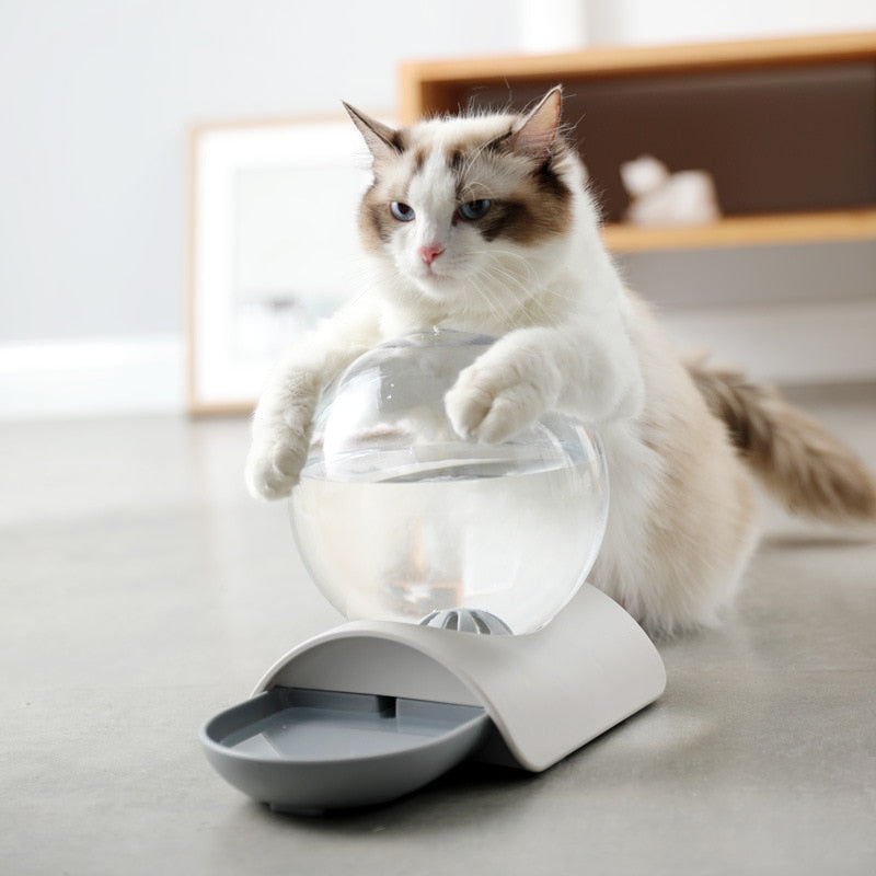 2.8L Fountain Bubble Automatic Cat Water Feeder Drinking Bowl For Pets Water Dispenser Large Cat Drinker No Electricity
