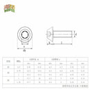 10pcs/lots M5/M6/M8 12.9 level High-strength CNC milling cutter head screw mushroom head screw Umbrella head screw