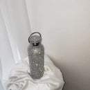 Diamant-Thermo-Vakuumflasche Bling Heißwasser-Thermoskanne Edelstahl-Thermosflasche Glitzernde große Isolierflasche Kaffeetasse