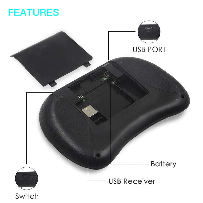 3 Colors Backlit i8 Mini Wireless Keyboard 2.4ghz English Russian 3 Colour Air Mouse with Touchpad Remote Control Android TV Box