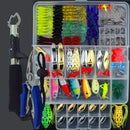 205/206/207Pcs Fishing Lures Set Mixed Minnow Plier Grip Spoon Hooks Soft Lure Kit In Box Artificial Bait Fishing Pesca ER025