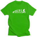 Funny Mountain Biking Evolution Top T Shirt Men Pure Cotton T-Shirt Father's Day Mtb Bike Cyclist Tee Clothing Camisas Biker