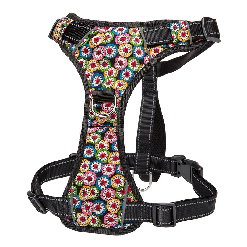 Nylon Harness for Dogs Quick Control Pet Harness Reflective Adjustable Vest No Pull  For Medium Large Dogs Walking XS-XL