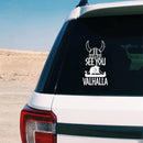 See You In Valhalla Wikinger Krieger Aufkleber Auto Fenster Dekor, Helm Nordisch Nordischer Drachenschiff Laptop Aufkleber Dekoration