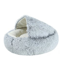 Hundebett Katzenbett Rund Plüsch Katze Warmes Bett Haus Weiches Langes Plüschbett Für Kleine Hunde Für Katzen Nest 2 In 1 Katzenbett