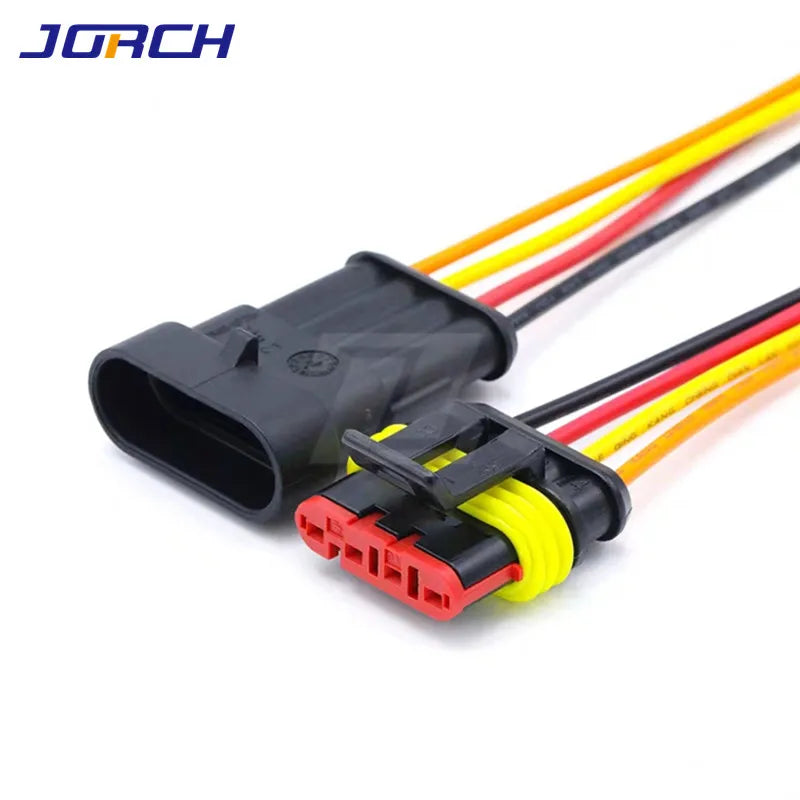 1 sets AMP 1P 2P 3P 4P 5P 6P Waterproof Electrical Auto Connector Male Female Plug with Wire Cable harness for Car Motorcycle