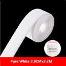 3,2Mx3,8CM Wasserdichtes Waschbecken-Dichtungsband PVC Selbstklebend Schimmelfest Wandaufkleber für Küchenherd Toilettenspalt