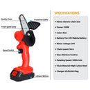 88VF 3000W 4-Zoll-Mini-Elektrosäge Kettensäge Garten Baumholz-Säge Holzbearbeitungswerkzeuge Holzschneider für Makita 18V Akku
