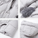 GASMAN 2022 Winter Women Brand Coat Jacket Down Medium Length Winter Women Hooded Warm Parka Fox Fur Women Outerwear Coats 18821