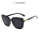 HOOBAN Brand Designer Cateye Women Sunglasses Retro Oversized Women's Sun Glasses Luxury Square Spectacles UV400