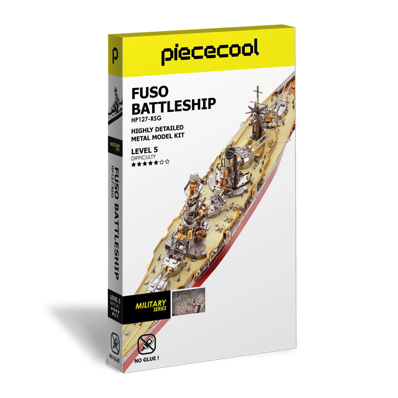 Piececool 3D Metal Puzzle Model Building Kits-Fuso Battleship DIY Jigsaw Toy ,Christmas Birthday Gifts for Adults