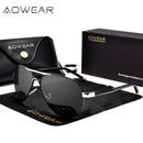 AOWEAR Herren-Flieger-Sonnenbrillen Polarisierte Spiegel-Sonnenbrillen für Herren HD-Fahr-Polaroid-Sonnenbrillen lunettes de soleil homme