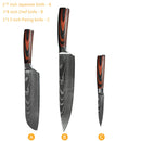 The Forge | Damascus Laser-Pattern Chef Knife Set (1-10 Piece)
