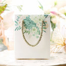 Green Floral Printing Candy box Gift hand Bags With Packaging For Jewelry Christmas Regalo Pouches