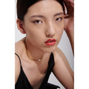 Yhpup Stainless Steel Natural Pearl Necklace Luxury Jewelry Real Golden Texture for Women Charm Metal цепочка на шею женская