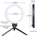 9 Zoll Mini-LED-Video-Selfie-Ringlicht mit Stativ Ringlampen für YouTube-Handy Live-Foto-Fotostudio Ringlicht