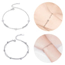BISAER 925 Sterling Silber Runde Glücksblaue Böse Augen Liebe Herz Offene Armreifen Damen &amp; Mädchen Silber Armbänder Mode Schmuck