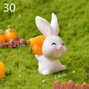 Easter Bunny Decoration Mini Resin Rabbit Craft Miniature Figurine Landscape Model Home Desktop Decor Fairy Garden Decoration