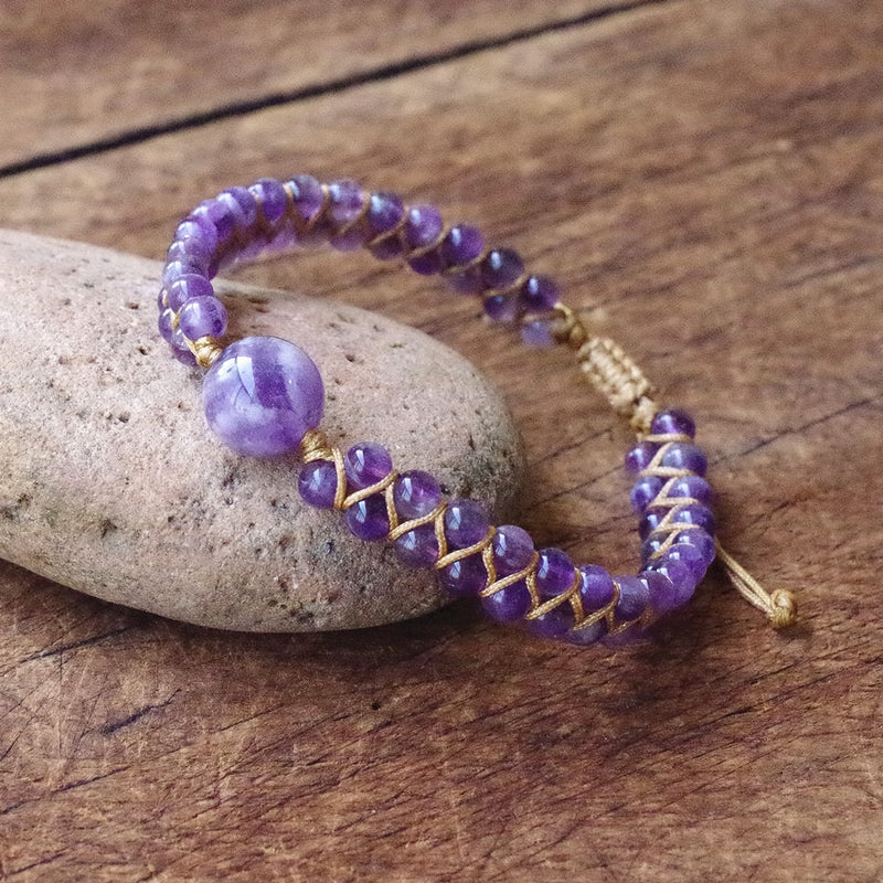 Natural Stone String Beads Braided Yoga Bracelet & Bangle Women Men Handmade DIY Jewelry Bohemia Charm Warp Bracelet Friendship