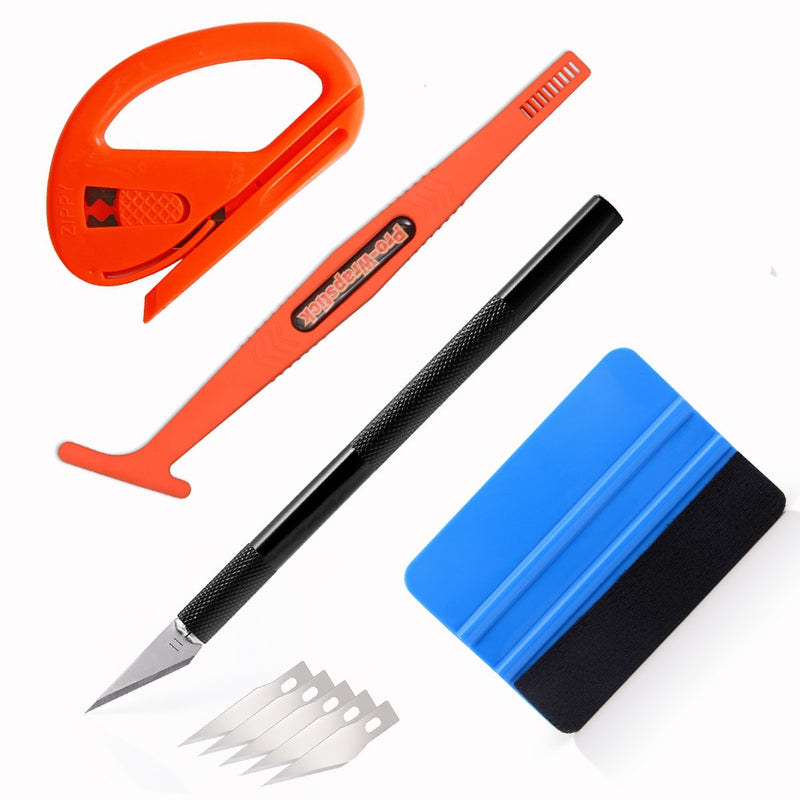 FOSHIO Vinyl Film Car Accessories Wrap Tools Kit Carbon Sticker Installing Rubber Scraper Window Tinting Magnet Squeegee Knife