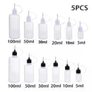 5 Stück 5/10/20/30/50/100 ml wiederverwendbare Applikatorflasche mit Nadelspitze für Papier-Quilling DIY Scrapbooking Papierbastelwerkzeug