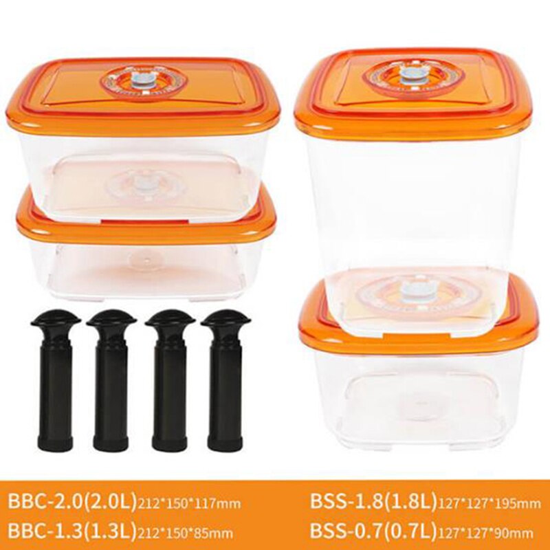 LAIMENG Vacuum Container Plastic Food Storage Container With Lid Damp Proof Large Capacity Kitchen Box for Vacuum Sealer S250