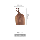 Black Walnut Wood Cutting Board With Handle Creative Coupls Style Whole Bread Tray Fruit Chopping Board For Kitchen Cooking Tool