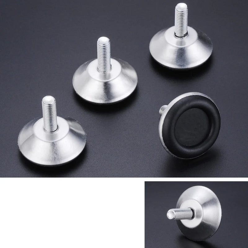 Steel Furniture Legs Anti-slip Base Table Cabinet Leg Pad Adjustable Leveling Feet Leveler M8 M10 Screw 15mm-27mm