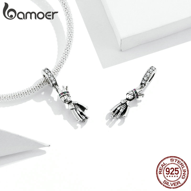 bamoer 925 Sterling Silver Prince of the Sea Pendant Charms for Original Bracelet or Necklace 925 Silver beads Bijoux diy