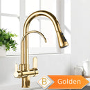 The Twofold Tap | Rozin 2-in-1 Filtered Kitchen Faucet in Antique Brass