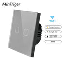 Touch Switch Smart Home Light Switch Wall Interruptor 1 Gang 1 Way Wifi Light Switch EU Standard Work with Alexa Google Home