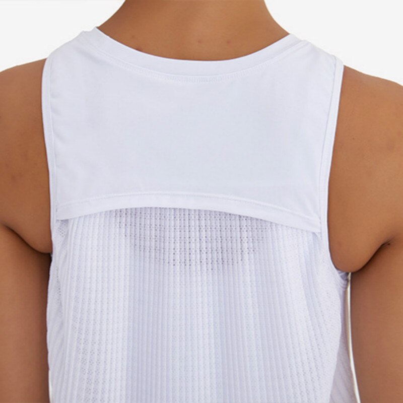 SHINBENE PLEATS High-Neck Yoga Fitness Tank Tops Vest Women Loose Fit Quick Dry Workout Athletic Crop Top Sleeveless Shirts