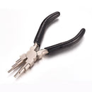 pandahall 1 Set DIY Jewelry Tool Sets with Wire Looping Forming Pliers 6 Step Multi-Size Barrels Round Nose Plier Copper Wires
