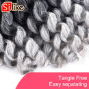 Silike 8inch Synthetic Ombre Jumpy Wand Curl Crochet Braids 22 Roots Jamaican Bounce Curl Crochet Hair Extension for Black Women