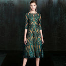 Customized New Banquet Elegant Green Evening Dresses Vintage Sequins Appliques Shining Long Prom Formal Gown Vestidos De Fiesta