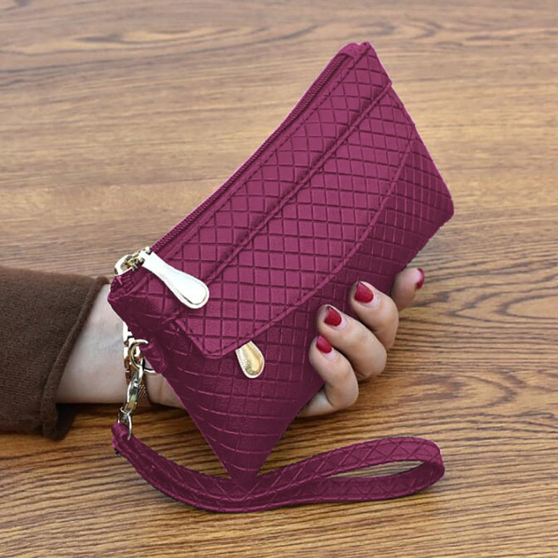 New Fashion Pu Leather Women Wallet Clutch Women&