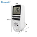 EU Electronic Digital Timer Switch US FR BR Plug Kitchen Timer Socket Outlet 230V 110V 7 Day 12/24 Hour Programmable Timing