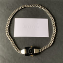 2020 ALYX 4 Buckle Necklaces Men Women 1017 ALYX 9SM Necklace Stainless Steel Removable dual-use Made In Austria 1:1 Version
