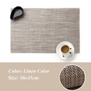 2/4/6Pcs Placemats PVC Dining Table Mat Weave Disc Pads Bowl Coasters De Cozinha 30*45cm Plate Bar Kitchen Coffee Table Mat