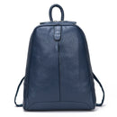 Women 100% Full Grain Genuine Cow Leather White Gray Beige Blue Yellow Black Backpacks Ladies Schoolbag Teenagers Cowhide Bag