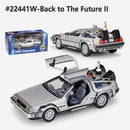 WELLY 1:24 the film Back to the Future Car Alloy Car Model Simulation Car Decoration Collection Gift Toy Die Casting Model