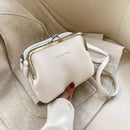 Fashion Herbst Winter Umhängetasche Damen PU Leder Crossbody Bag Einfarbig Solide Farbe Clip Messenger Bag Damen Handtasche Geldbörse Tasche