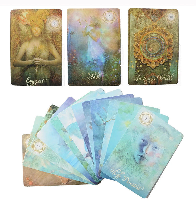 Hot Sell 78 Cards Set .Modern Tarot Cards.  Mystical Divination Oracle Cards Personal Use Tarot Deck GOOD Beautiful Cards
