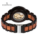 Bobo Bird-Reloj de pulsera de madera para hombre, accesorio masculino de pulsera resistente al agua con mecanismo automático de movimiento, complemento mecánico de marca de lujo con esfera luminosa, 2020