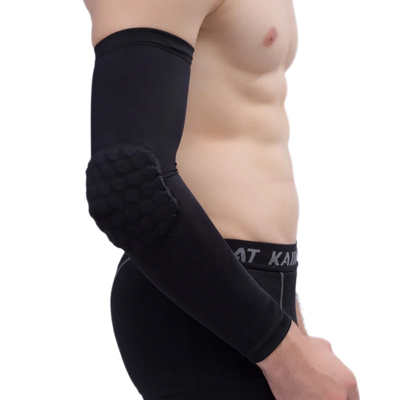 1Pc Arm Sleeve Armband Elbow Support Basketball Arm Sleeve Breathable Football Safety Sport Elbow Pad Brace Gym Protector
