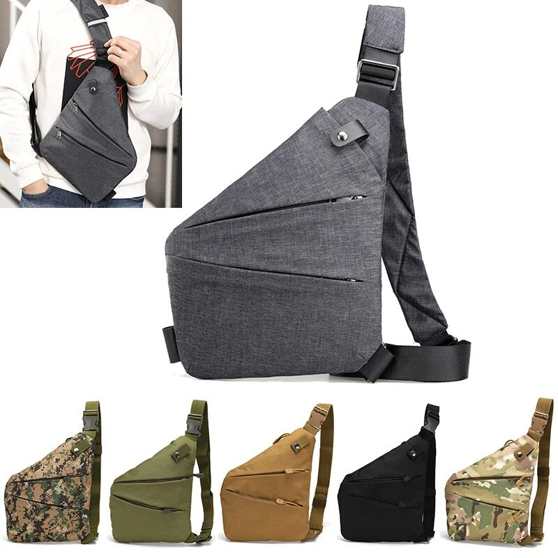 Small Anti-theft Crossbody Bags For Men Soft Thin Men's Bag Sling Belt Pauch Security Male Short Trip Holster Tactical Pocket