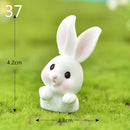 Easter Bunny Decoration Mini Resin Rabbit Craft Miniature Figurine Landscape Model Home Desktop Decor Fairy Garden Decoration